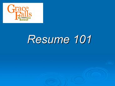 Resume 101