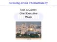 Growing Mivan Internationally PowerPoint PPT Presentation