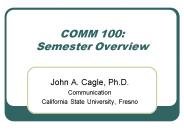 COMM 100: Semester Overview