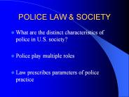 POLICE LAW
