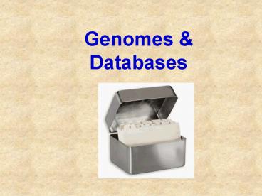 Genomes