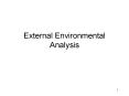 External Environmental Analysis PowerPoint PPT Presentation
