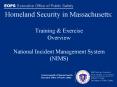 Homeland Security in Massachusetts: Training PowerPoint PPT Presentation