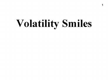 Volatility Smiles