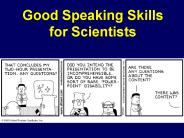 Good Speaking Skills for Scientists