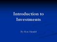Introduction to Investments PowerPoint PPT Presentation
