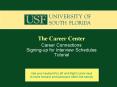 The Career Center PowerPoint PPT Presentation