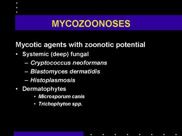 MYCOZOONOSES