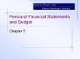 Personal Financial Statements and Budget PowerPoint PPT Presentation