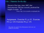 Feb. 2 Statistic for the day:
