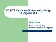 CS4272 HardwareSoftware Codesign Assignment 1