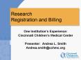 Research Registration and Billing PowerPoint PPT Presentation