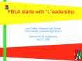 FBLA starts with Leadership PowerPoint PPT Presentation