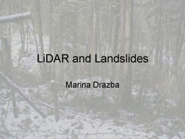 LiDAR and Landslides