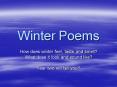 Winter Poems PowerPoint PPT Presentation