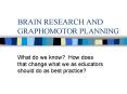 BRAIN RESEARCH AND GRAPHOMOTOR PLANNING PowerPoint PPT Presentation