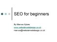 SEO for beginners PowerPoint PPT Presentation