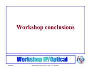 Workshop conclusions