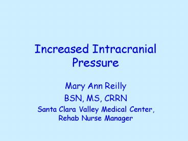 Increased Intracranial Pressure