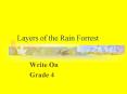 Layers of the Rain Forrest PowerPoint PPT Presentation