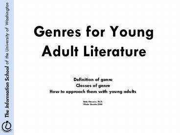 Genres for Young Adult Literature