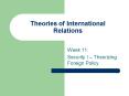 Theories of International Relations PowerPoint PPT Presentation
