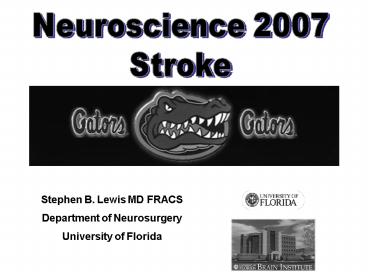 Stephen B. Lewis MD FRACS