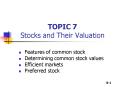 TOPIC 7 Stocks and Their Valuation PowerPoint PPT Presentation
