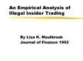 An Empirical Analysis of Illegal Insider Trading PowerPoint PPT Presentation