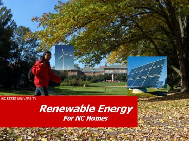 Renewable Energy For NC Homes