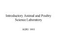 Introductory Animal and Poultry Science Laboratory PowerPoint PPT Presentation