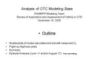 Analysis of OTC Modeling Base