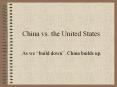 China vs. the United States PowerPoint PPT Presentation