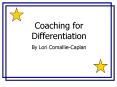 Coaching for Differentiation PowerPoint PPT Presentation