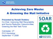 Achieving Zero Waste: A Greening the Mail Initiative