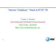 Internet Telephony Panel at ICNP 98