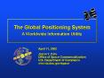 The Global Positioning System A Worldwide Information Utility PowerPoint PPT Presentation