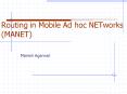 Routing in Mobile Ad hoc NETworks MANET PowerPoint PPT Presentation
