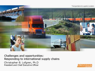 Challenges and opportunities: Responding to international supply chains
