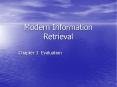 Modern Information Retrieval PowerPoint PPT Presentation