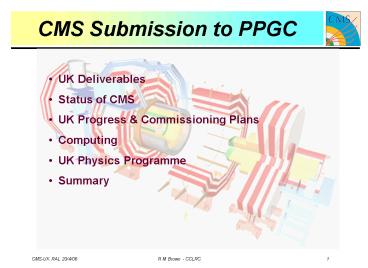 CMS Submission to PPGC