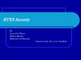 RTES Security PowerPoint PPT Presentation