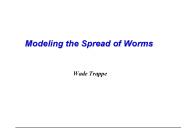 Modeling the Spread of Worms