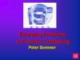 Emerging Problems PowerPoint PPT Presentation