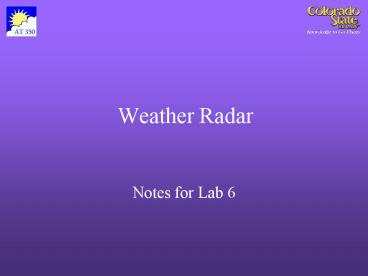 Weather Radar