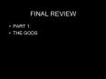 FINAL REVIEW PowerPoint PPT Presentation