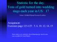 Statistic for the day: Tons of gold turned into wedding rings each year in US: 17 PowerPoint PPT Presentation