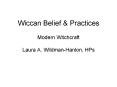 Wiccan Belief PowerPoint PPT Presentation