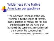 Wilderness the Native American perspective