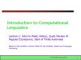 Introduction to Computational Linguistics PowerPoint PPT Presentation